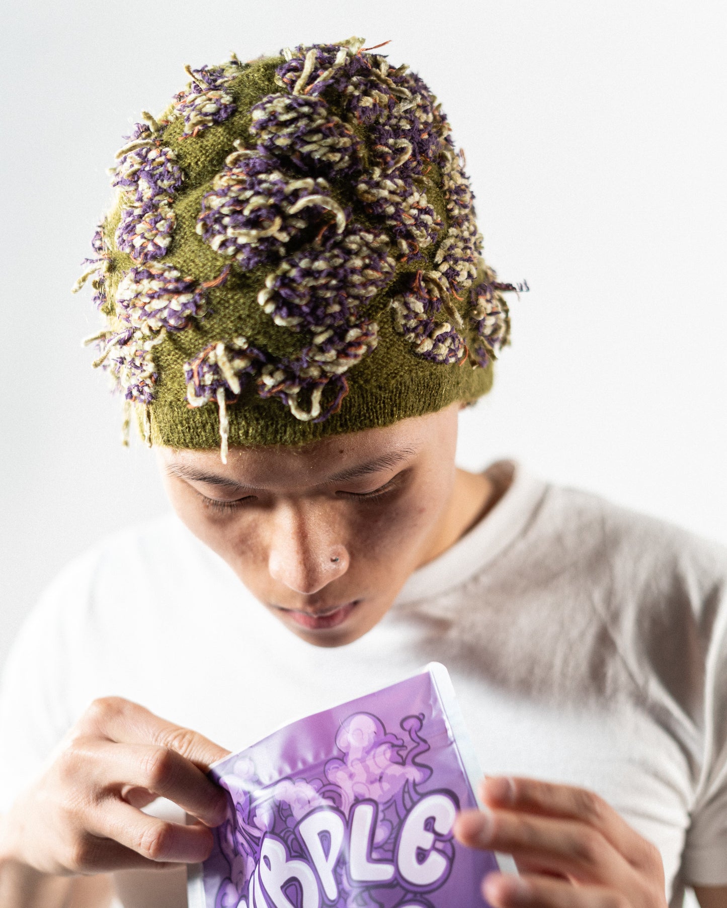 Purple Haze Mohair Beanie