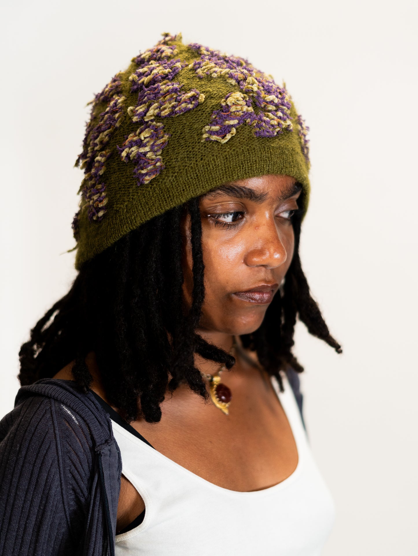 Purple Haze Mohair Beanie