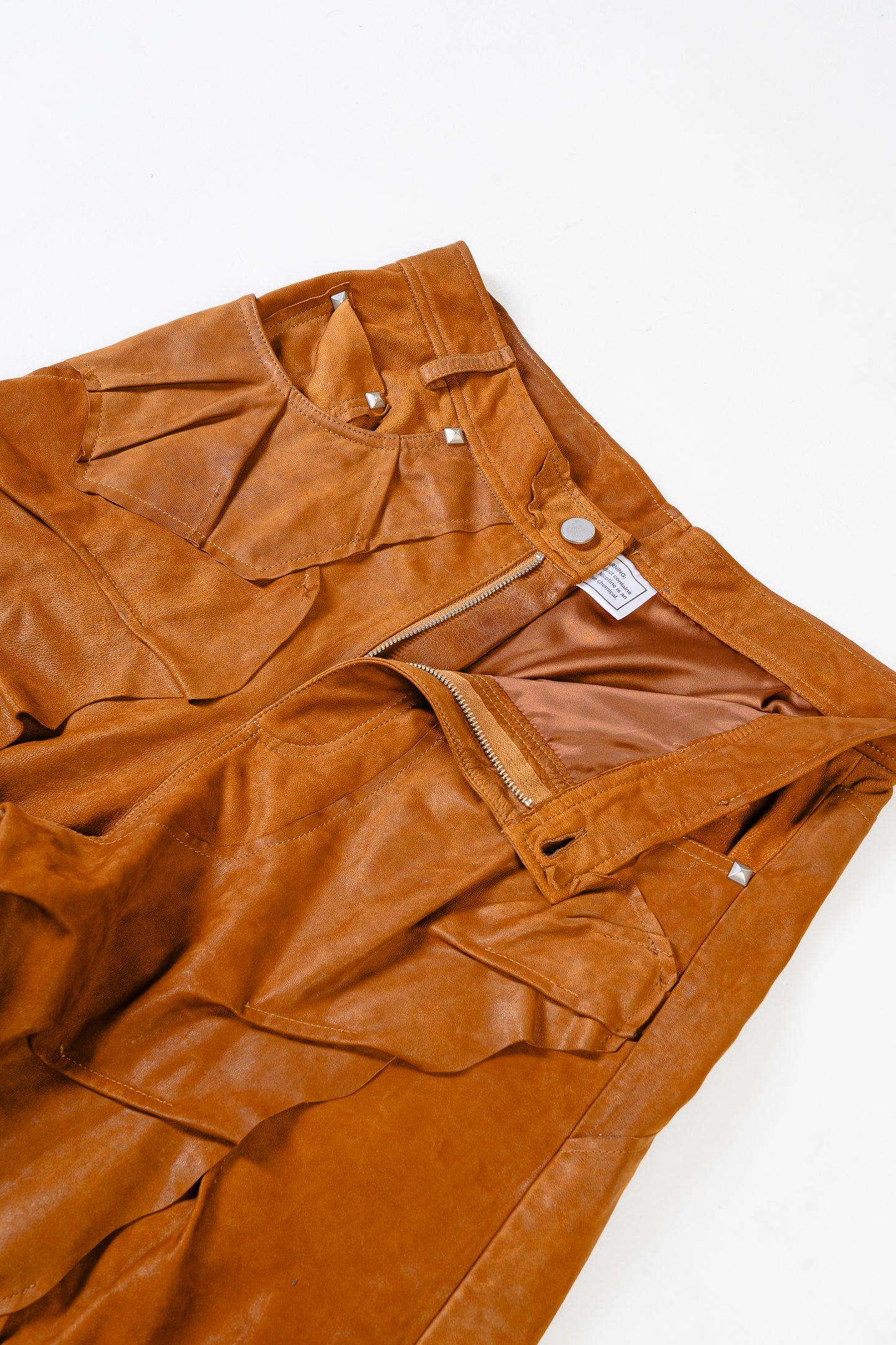 Fronto Leather Shorts - Natural
