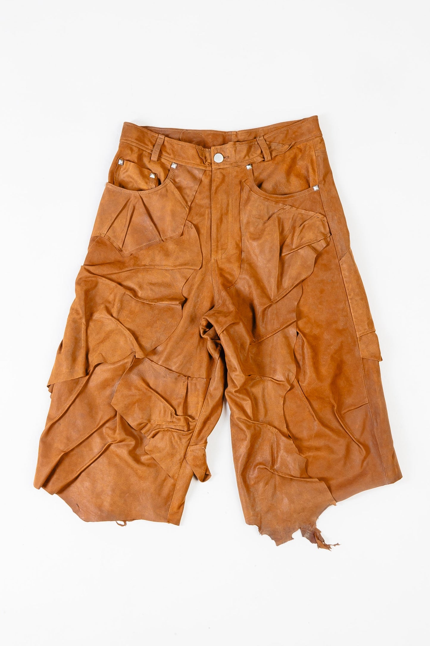 Fronto Leather Shorts - Natural